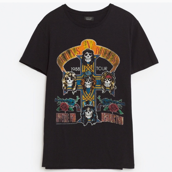 ZARA ガンズ・アンド・ローゼズGuns N' Roses Tシャツ Lサイズ Zara | Shirts | Zara Man Guns N Roses Tee | Poshmark